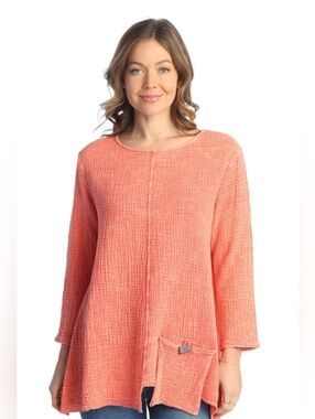 Jess & Jane Mineral Washed Double Gauze Tunic Size 1X  NWT